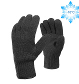 Одинарные полушерстяные перчатки (15% шерсть + 85% акрил), 7.5 класс, черный